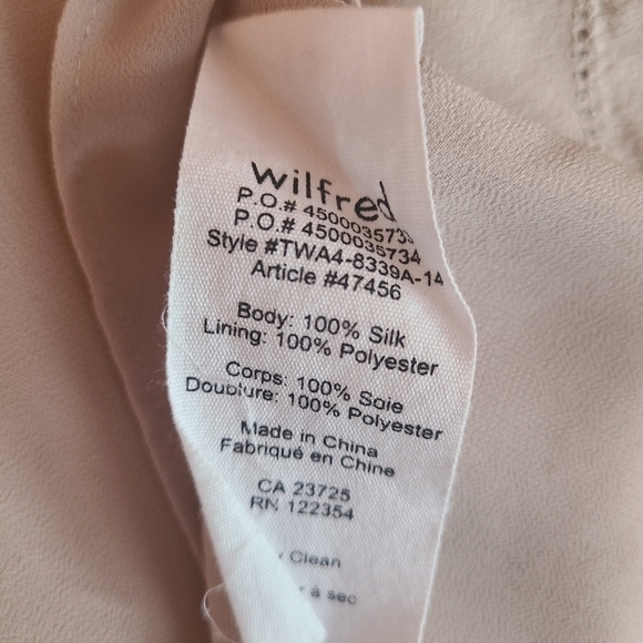 Aritzia Wilfred Lazare Silk Tan Dress XS - Picture 10 of 13